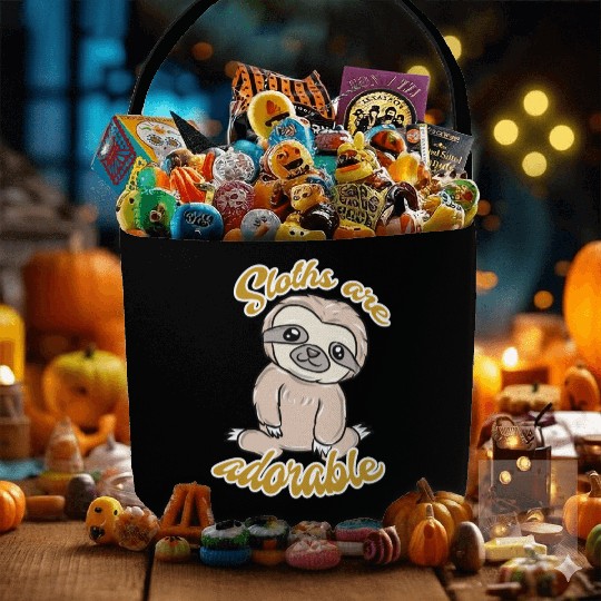 Sloth Animal Fabric Baskets