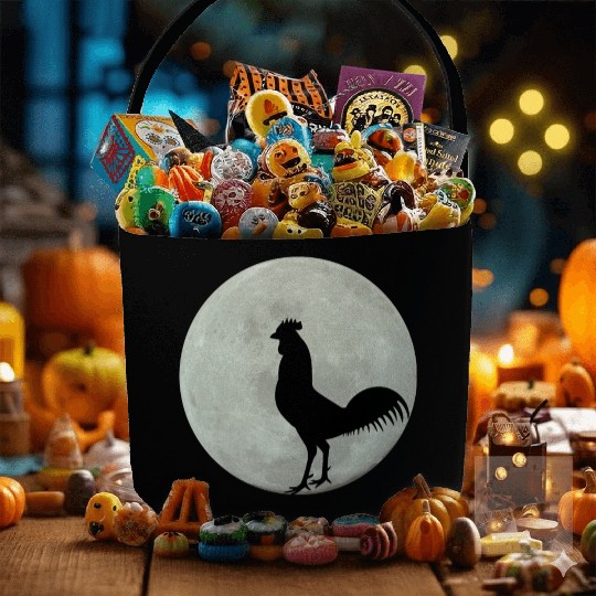 Chicken Full Moon Fabric Baskets