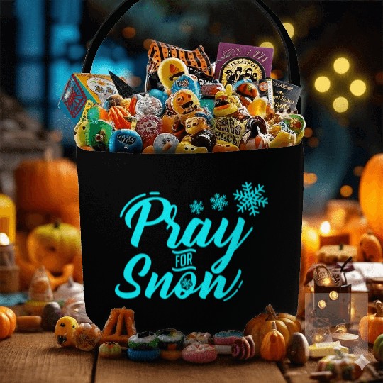 Pray for Snow Snow White Christmas Praying Fabric Baskets