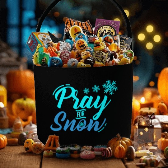 Pray for Snow Snow White Christmas Praying Fabric Baskets