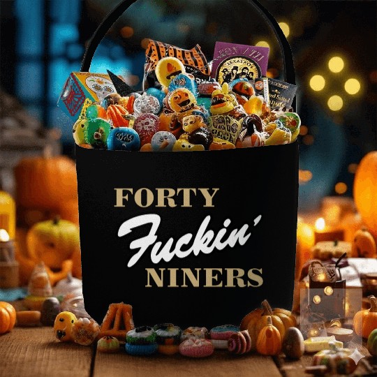 san francisco football logo Fabric Baskets