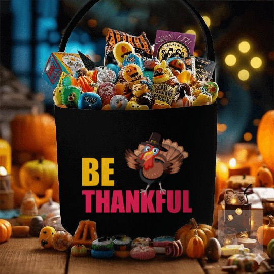 Be Thankful Thanksgiving Turkey Fabric Baskets
