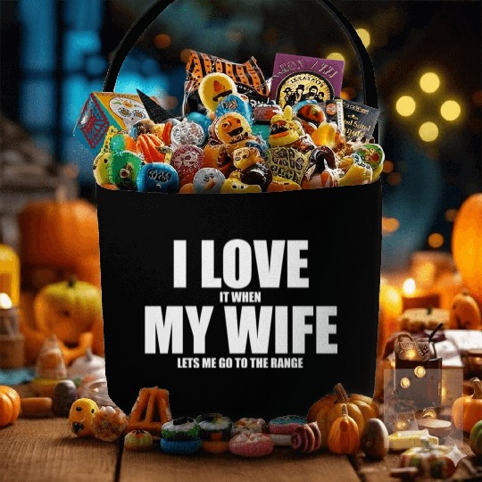 Shooting Range Fabric Baskets I Love My Wife Gun Range Gft