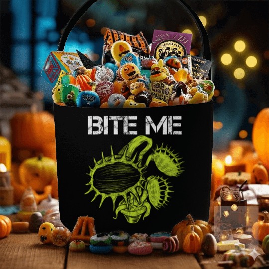Carnivorous Plant Venus Fly Trap Lover Bite Me Fabric Baskets