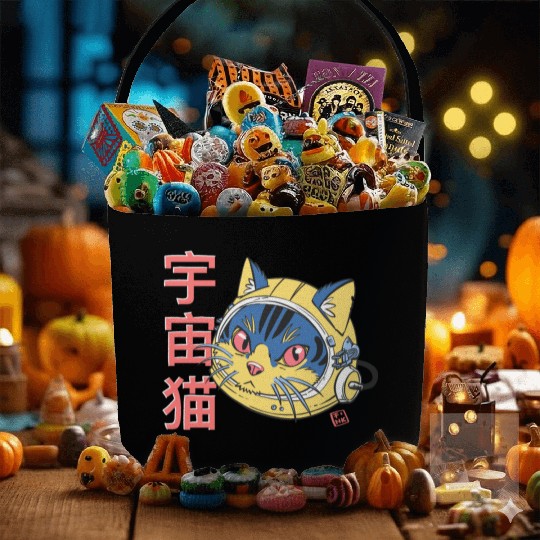 Astro Cat Fabric Baskets