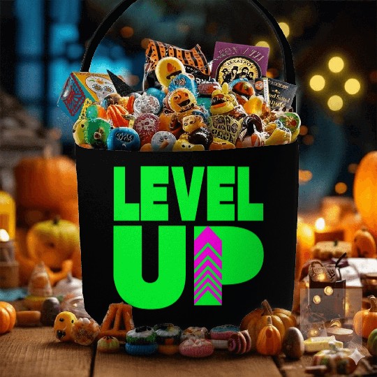 Level Up Neon Green Fabric Baskets