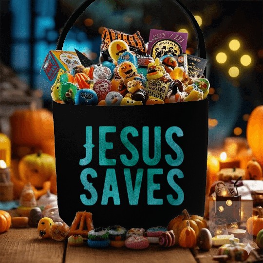 Christian Store - Jesus Saves - Christian Fabric Baskets
