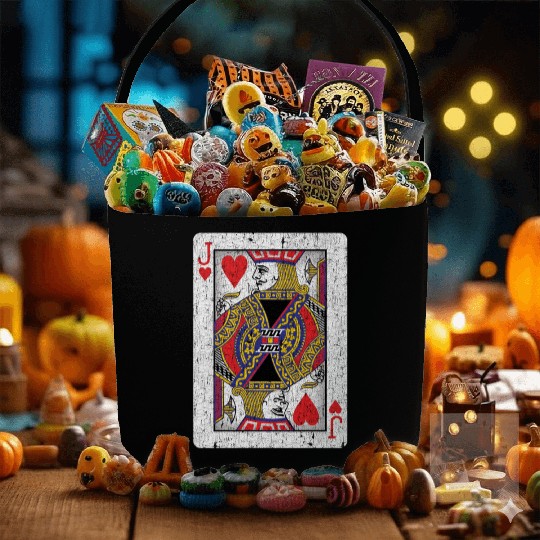 jack of hearts playing card Fabric Baskets