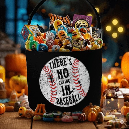 There's No Crying In Baseball I Love Sport Softba Fabric Baskets