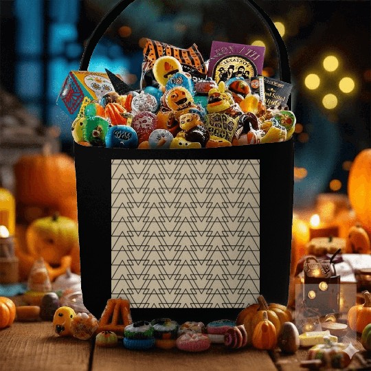 Triangle Beige Black Fabric Baskets