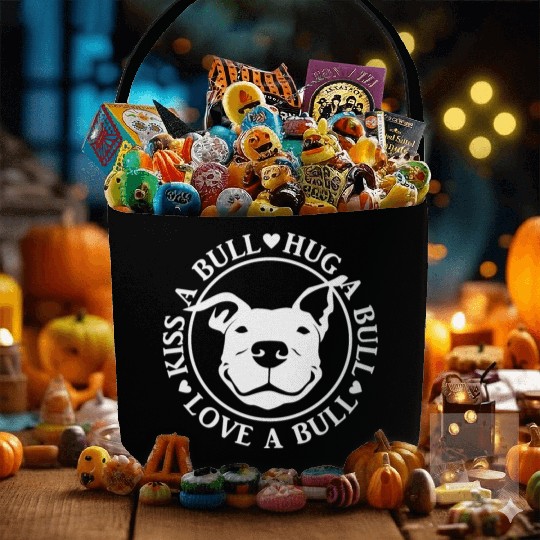 Love-A-Bull Pitbull Bully Dog Rescue Fabric Baskets