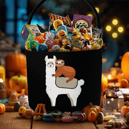 Sloth Lama Fabric Baskets