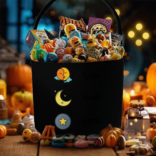 sun moon and star Fabric Baskets