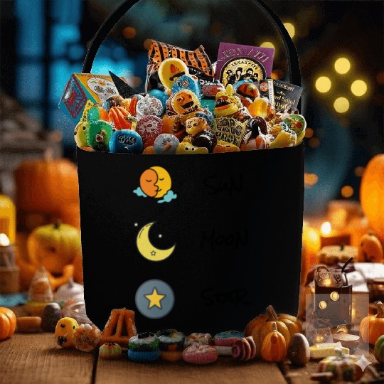 sun moon and star Fabric Baskets