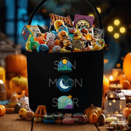 sun moon and star Fabric Baskets