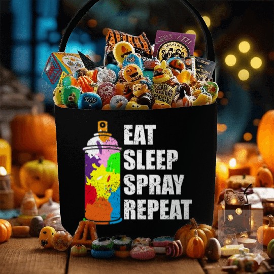 Graffiti Spray Can Sprayer Quote Gift Idea Fabric Baskets