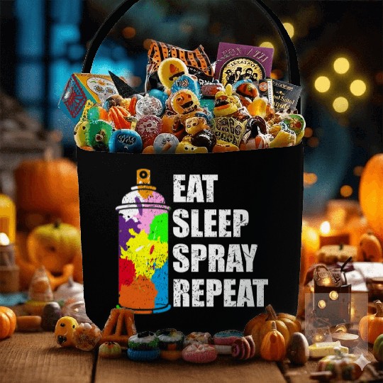 Graffiti Spray Can Sprayer Quote Gift Idea Fabric Baskets