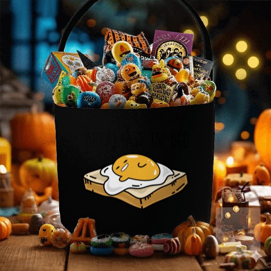 Fried egg toast - Breakfast in bed Fabric Baskets