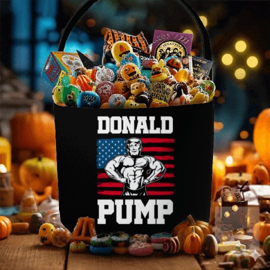 Donald Pump Trump Workout Patriotic Fitness Gym Fu Fabric Baskets