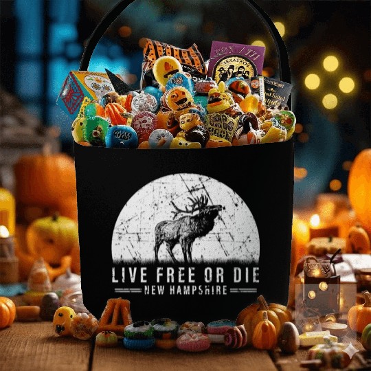 Live Free or Die New Hampshire Hiking Fabric Baskets
