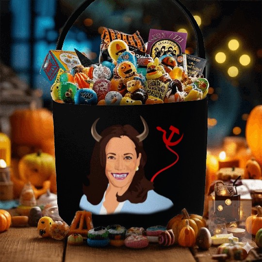 Trump kamala harris monster communist Fabric Baskets