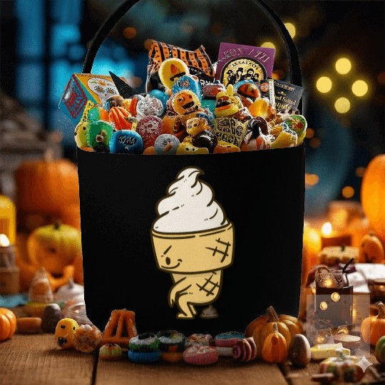 Funny Soft Ice Cream Makes Measures Fabric Baskets