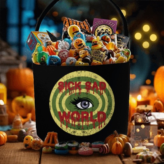 Daria Sick Sad World Drippy Text Eye Logo Fabric Baskets