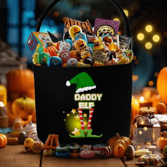 Daddy Elf Daddy Elf Daddy Elf Fabric Baskets