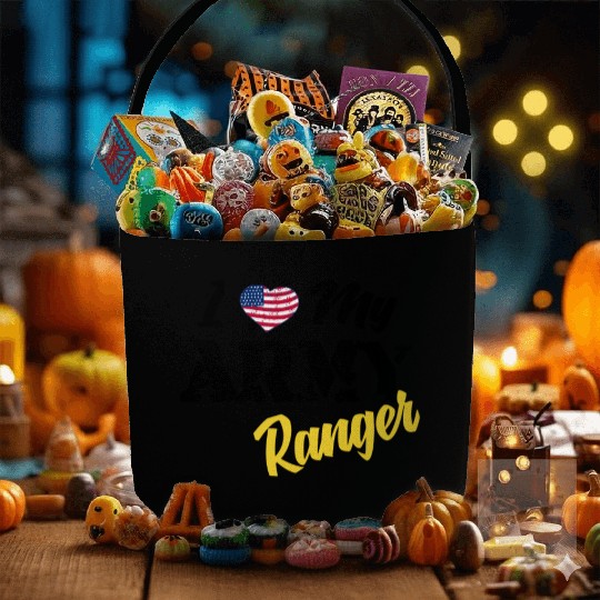 Proud US Army Ranger American Military Family Flag Fabric Baskets