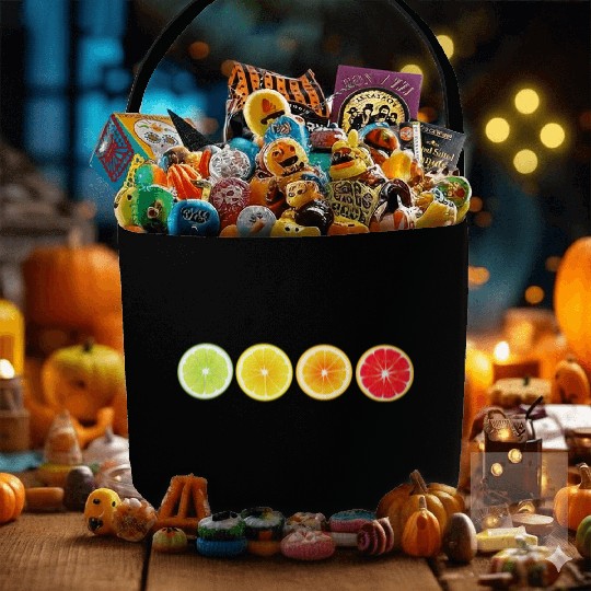 Lime Lemon Orange Vitamin Citrus Wheels of a Fabric Baskets