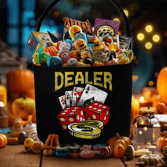 Casino Gambling Dealer Texas Holdem Poker Fabric Baskets