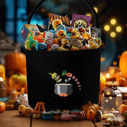 Just A Girl Who Loves Cooking Fabric Baskets