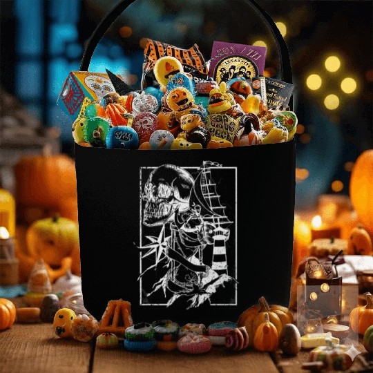 Sea life ship skull anchor compass Fabric Baskets