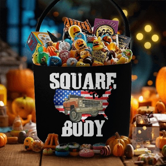 Square Body - American Flag Truck Lovers Fabric Baskets
