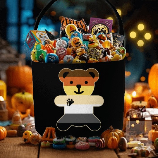 Bear Brotherhood Flag Bear Gay Pride graphic Fabric Baskets