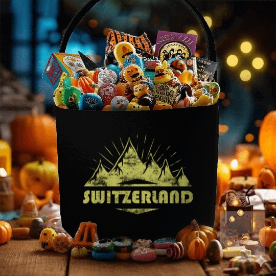 Swiss Mountains And Alps Switzerland Fabric Baskets