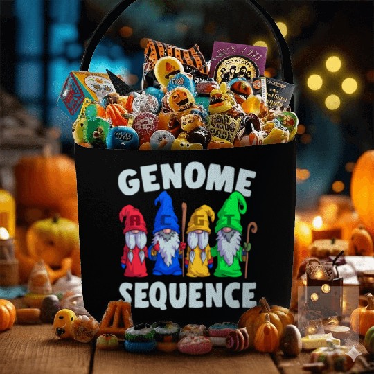 Genome Sequence Funny Gnome Biology Science Pun Fabric Baskets