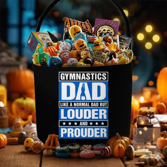 Mens Gymnastics Dad Louder And Prouder Sport Daddy Fabric Baskets
