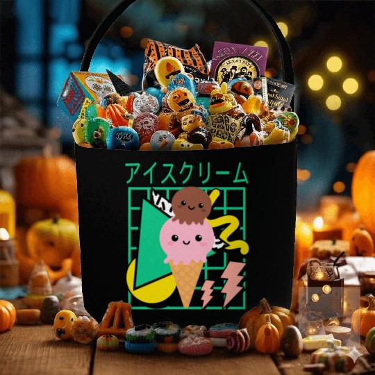 The 90s Japanese Kawaii Ice Cream Fabric Baskets