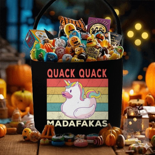 Funny Duck Sayings Ducks Quack Quack Madafakas Fabric Baskets