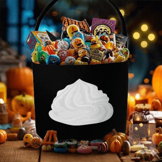 snow-white delicious whipped cream for garnish Fabric Baskets