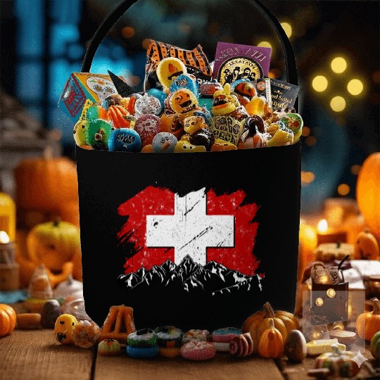 Switzerland Flag Zurich Bern Alps Swiss German Fabric Baskets