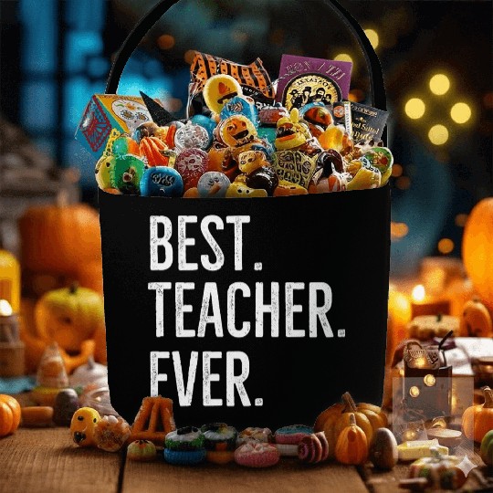 Best Teacher Ever Fabric Baskets