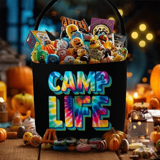 camp life,SUMMER Camp, fall camp,boy scouts,trekki Fabric Baskets