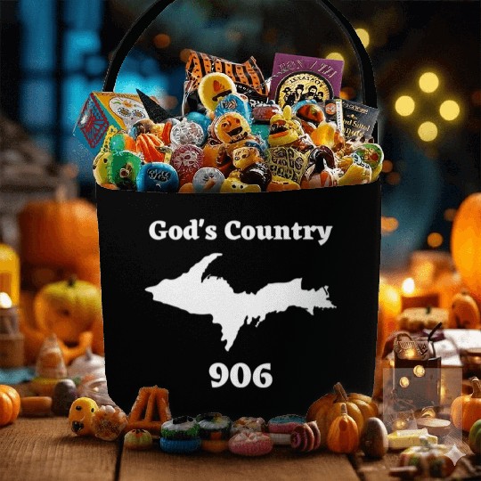 God's Country 906, Upper Peninsula Michigan Yooper Fabric Baskets