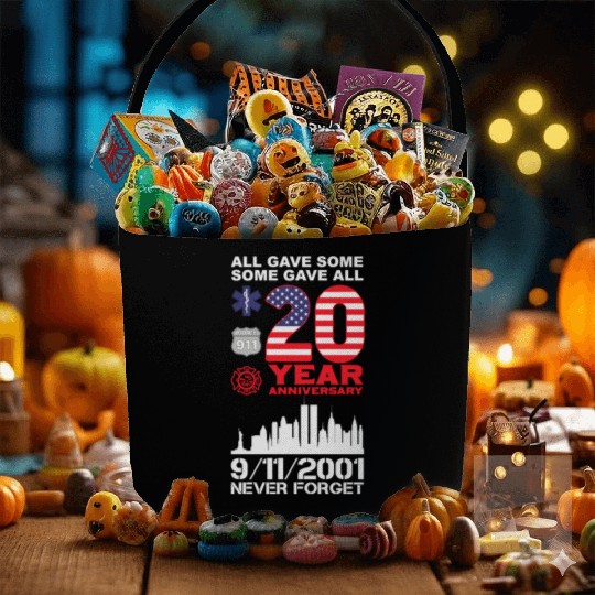Patriot Day Never Forget 9 11 2001 Anniversary Fabric Baskets