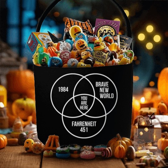 1984 Brave New World Fahrenheit 451 Conspiracy Ess Fabric Baskets