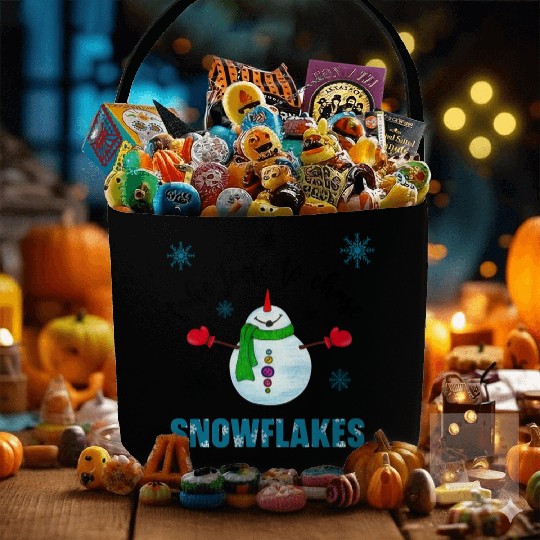 Take time to chase snowflakes winter gifts Fabric Baskets