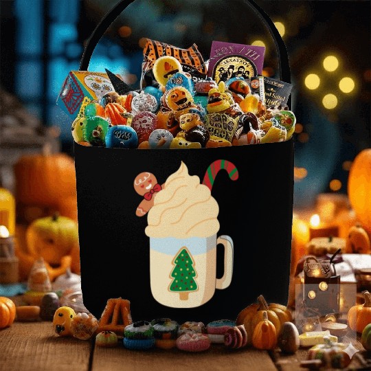 Candy Cane and Hot Cocoa, Hot Chocolate Fabric Baskets