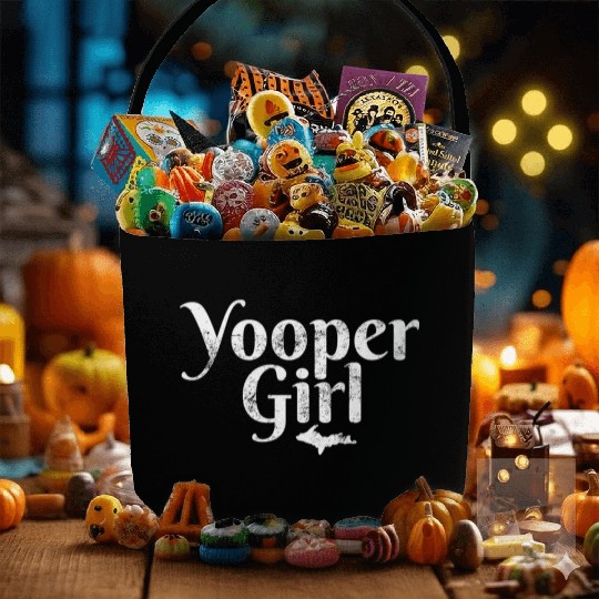 Yooper Girl Ladies Upper Peninsula Michigan Gift M Fabric Baskets